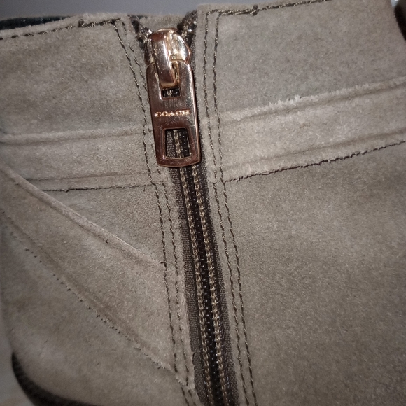 Coach Coleen Taupe Suede Women's Ankle Boots - Picture 5 of 8